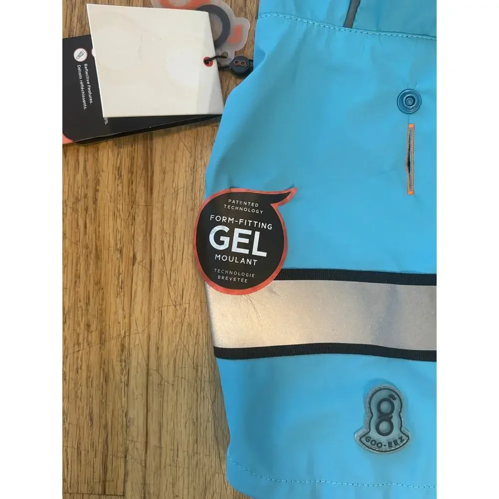 NWT Dog Cat Goo-Eez Reflective Hooded Raincoat Jacket Baby Blue/Grey By XXS